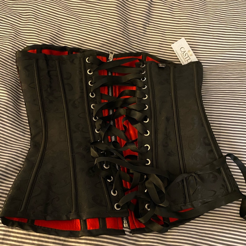 *SOLD* Corset Black Ribbon - Picture 1 of 3